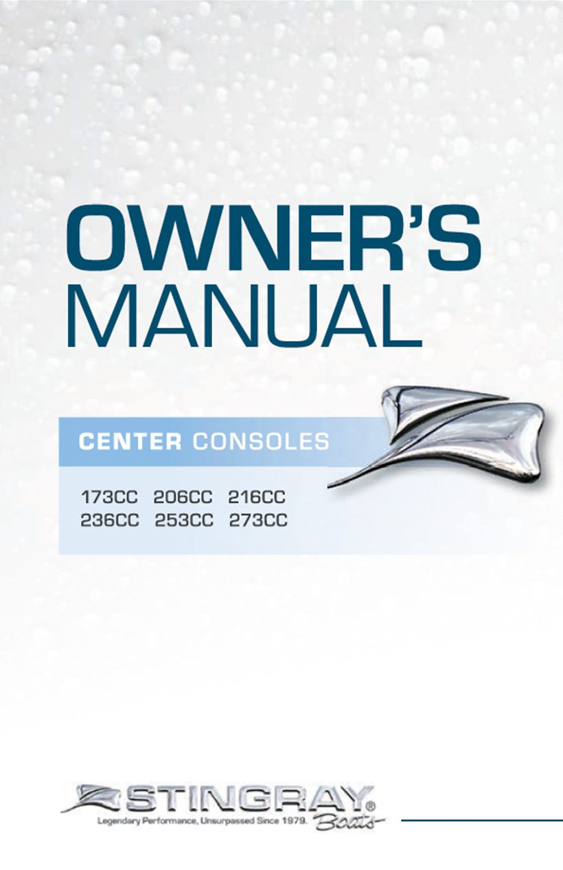 Stingray 2025 Owner's Manual - Center Consoles